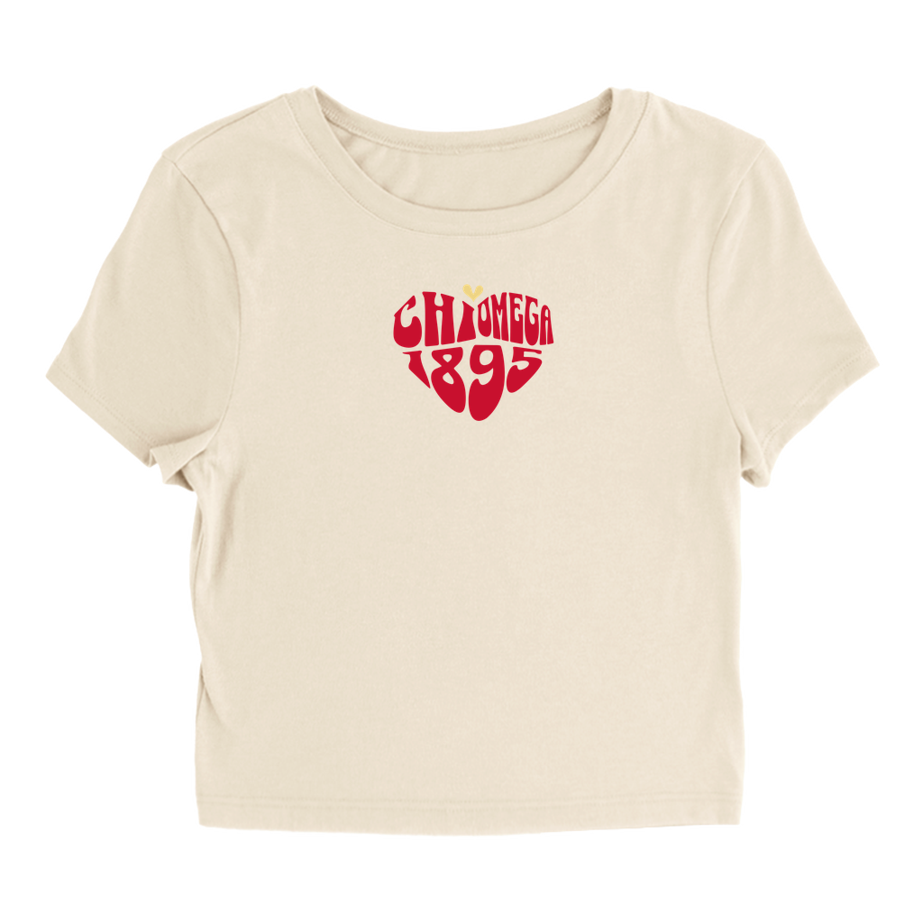 Chi Omega Heart Baby Tee - Ivy Society