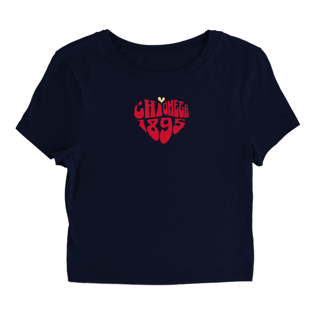 Chi Omega Heart Baby Tee - Ivy Society