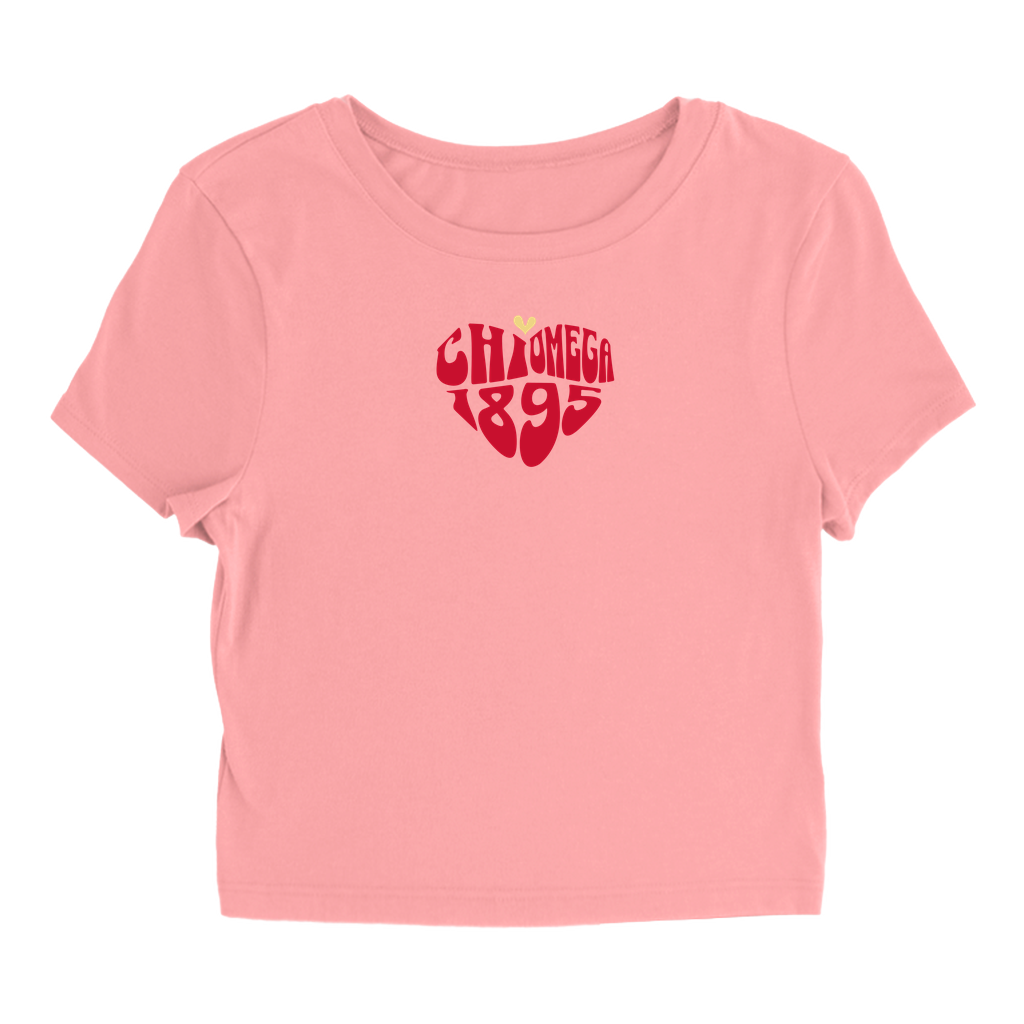 Chi Omega Heart Baby Tee - Ivy Society
