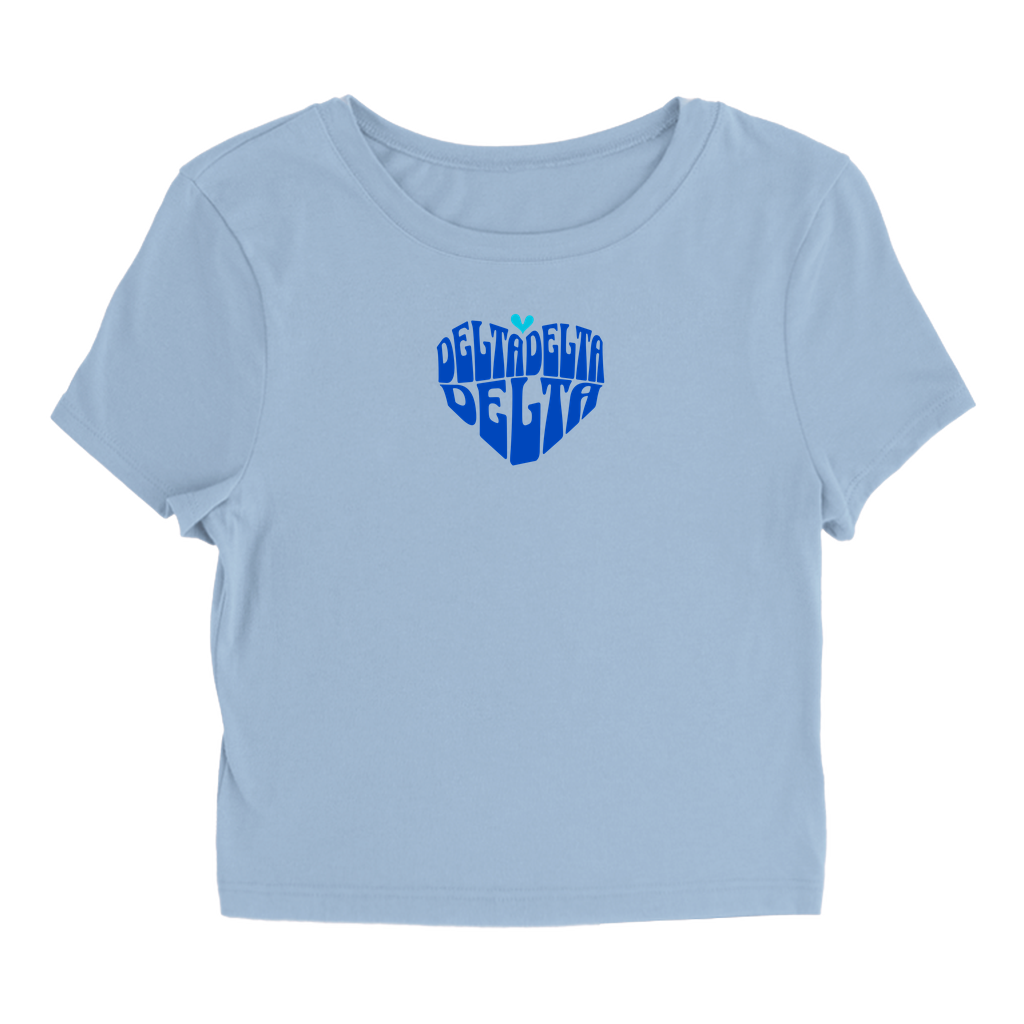 Tri Delta Heart Baby Tee - Ivy Society