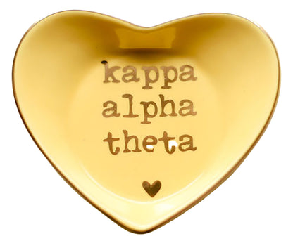 Kappa Alpha Theta Heart Jewelry Dish