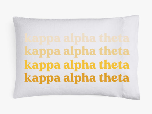 Kappa Alpha Theta Cotton Pillowcase - Ivy Society