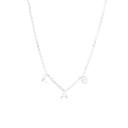 Kappa Alpha Theta Silver Letters Necklace