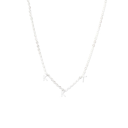 Kappa Kappa Gamma Silver Letters Necklace
