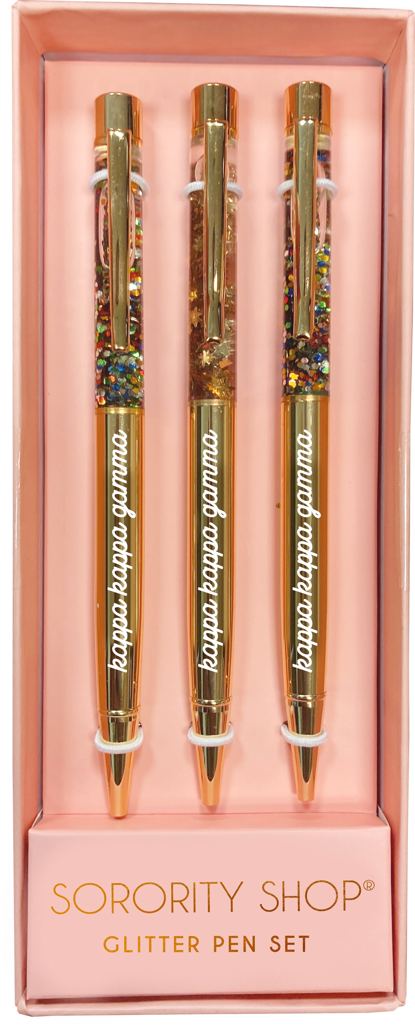 Kappa Kappa Gamma Glitter Pens 3 Pack - Ivy Society