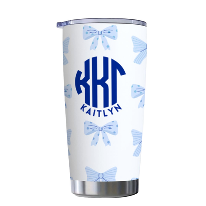 Kappa Kappa Gamma Personalized Bow Tumbler - Ivy Society