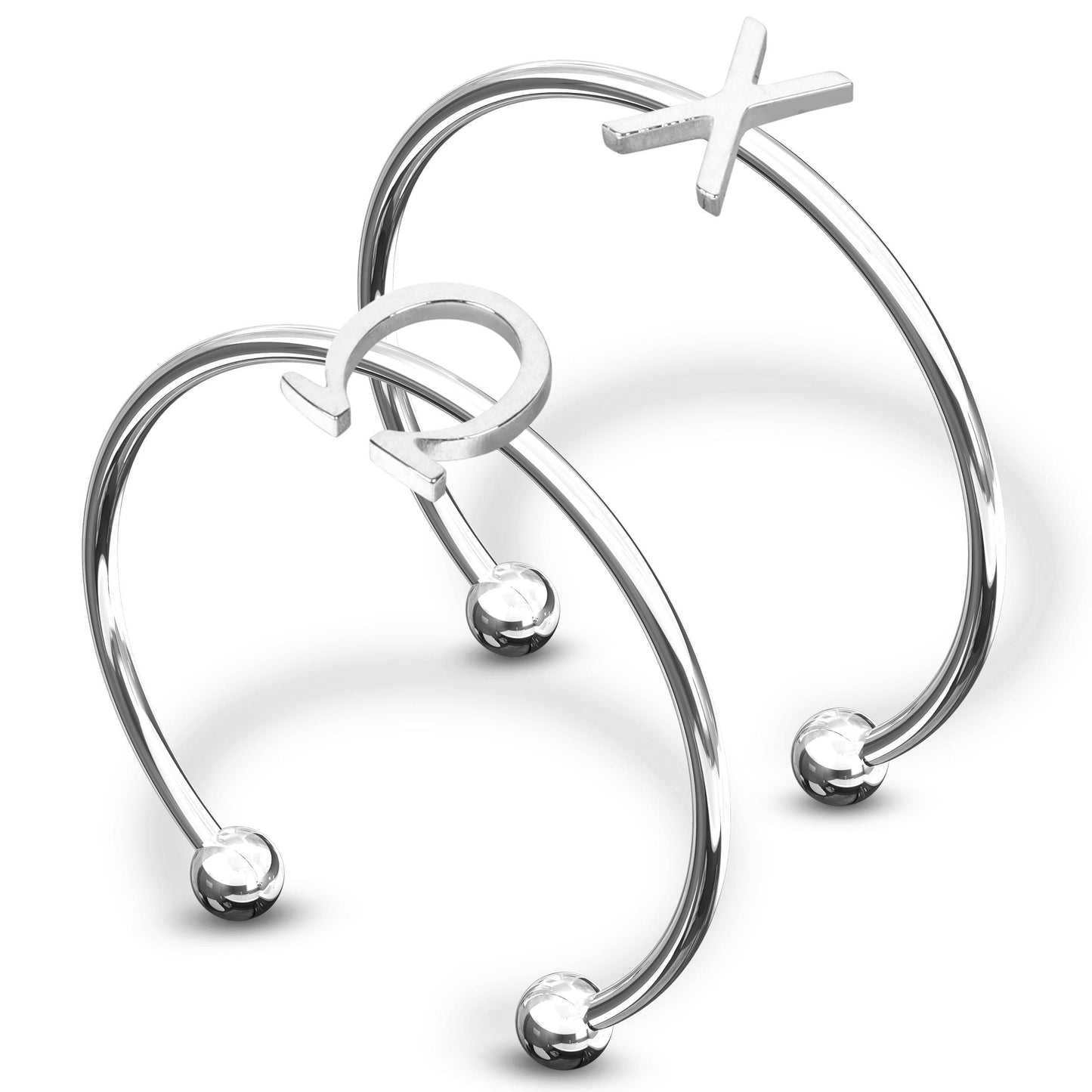 Chi Omega Silver Ring Stack