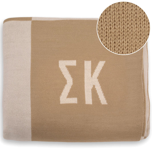 Sigma Kappa Checkered Knit Blanket
