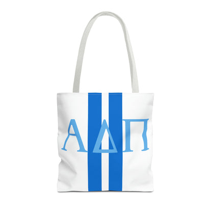 Alpha Delta Pi Personalized Stripe Tote Bag - Ivy Society