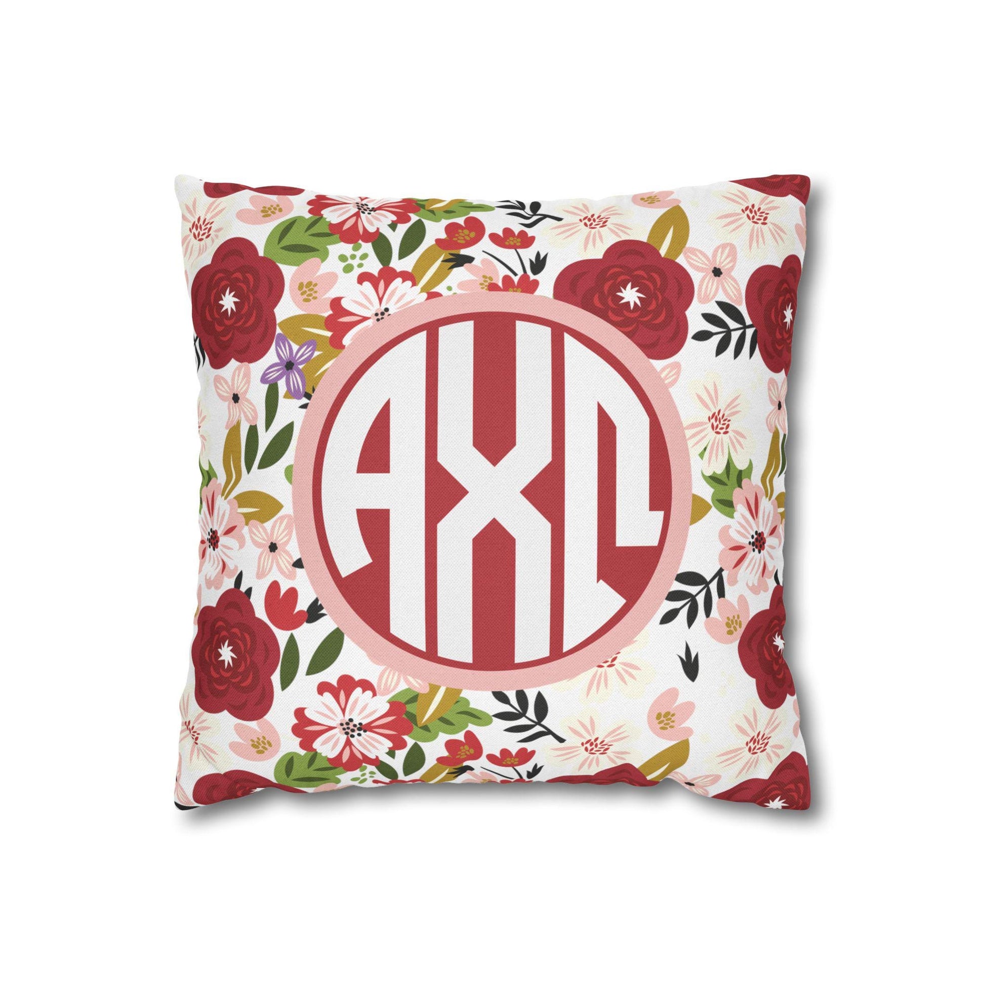 Alpha Chi Omega Floral Throw Pillow Cover - Ivy Society