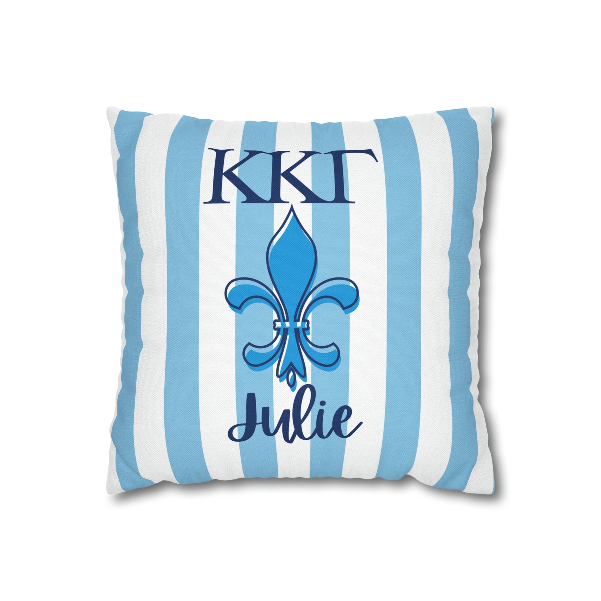 Kappa Kappa Gamma Personalized Fleur Dis Lis Pillow Cover - Ivy Society