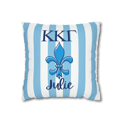 Kappa Kappa Gamma Personalized Fleur Dis Lis Pillow Cover - Ivy Society