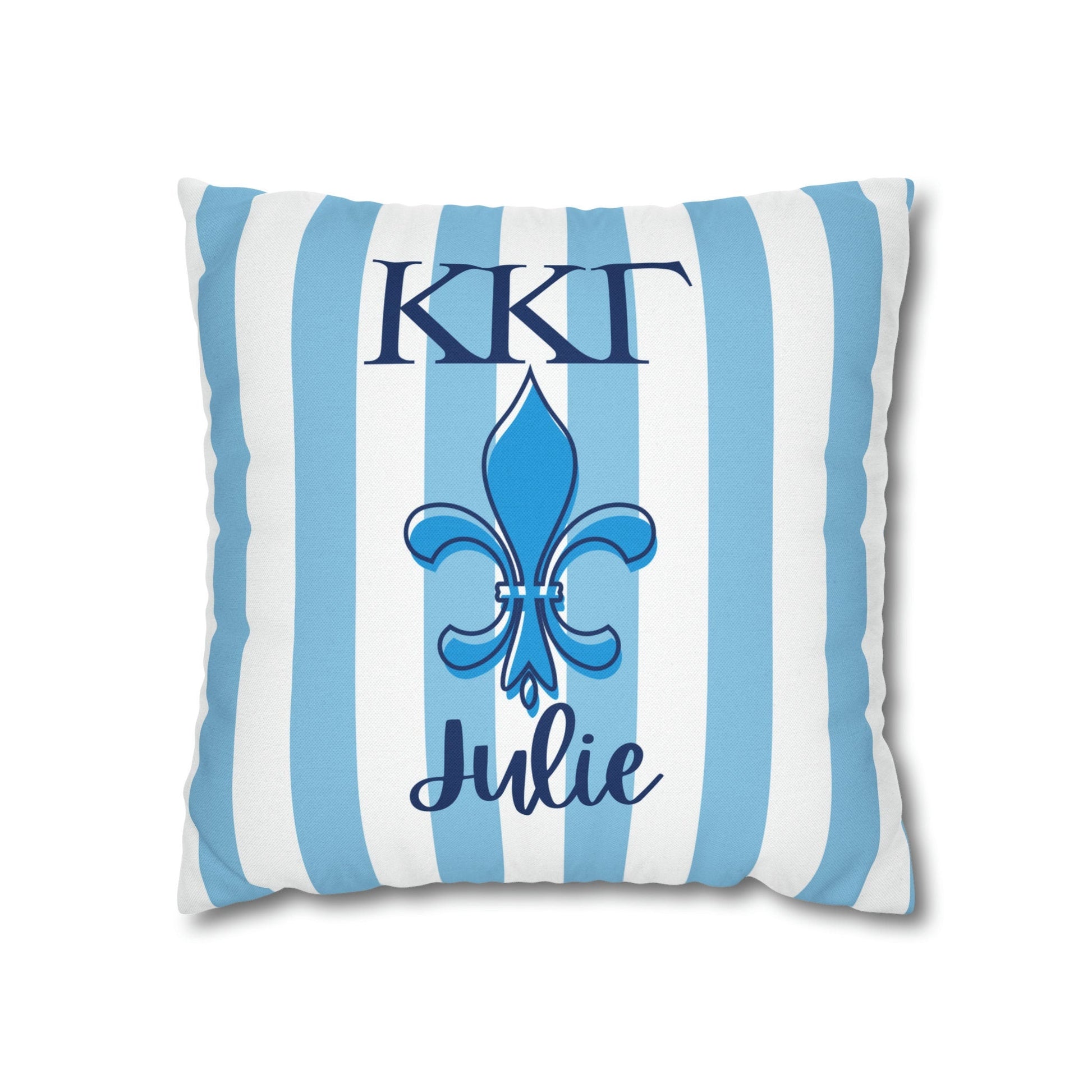 Kappa Kappa Gamma Personalized Fleur Dis Lis Pillow Cover - Ivy Society