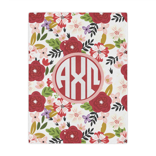 Alpha Chi Omega Floral Blanket - Ivy Society