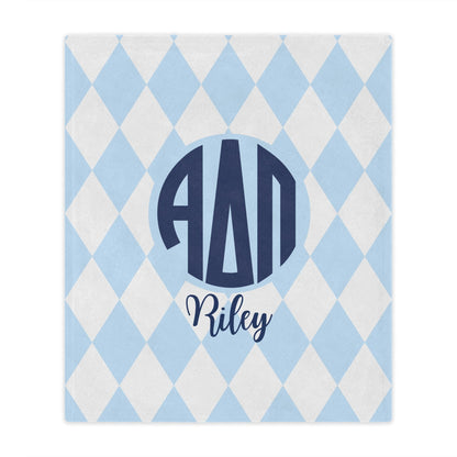 Alpha Delta Pi Personalized Diamond Blanket - Ivy Society