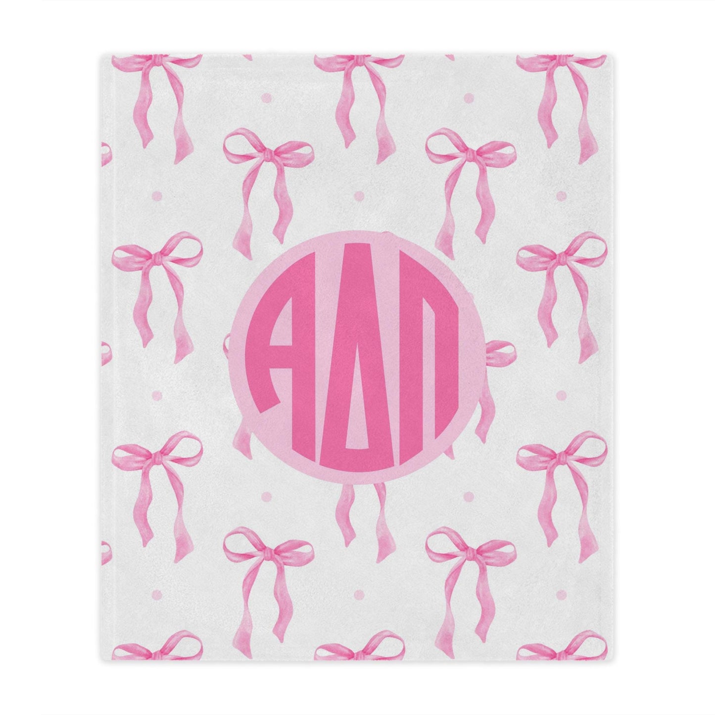 Alpha Delta Pi Pink Bow Blanket - Ivy Society