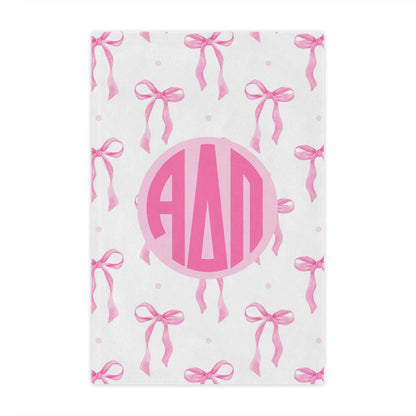 Alpha Delta Pi Pink Bow Blanket - Ivy Society