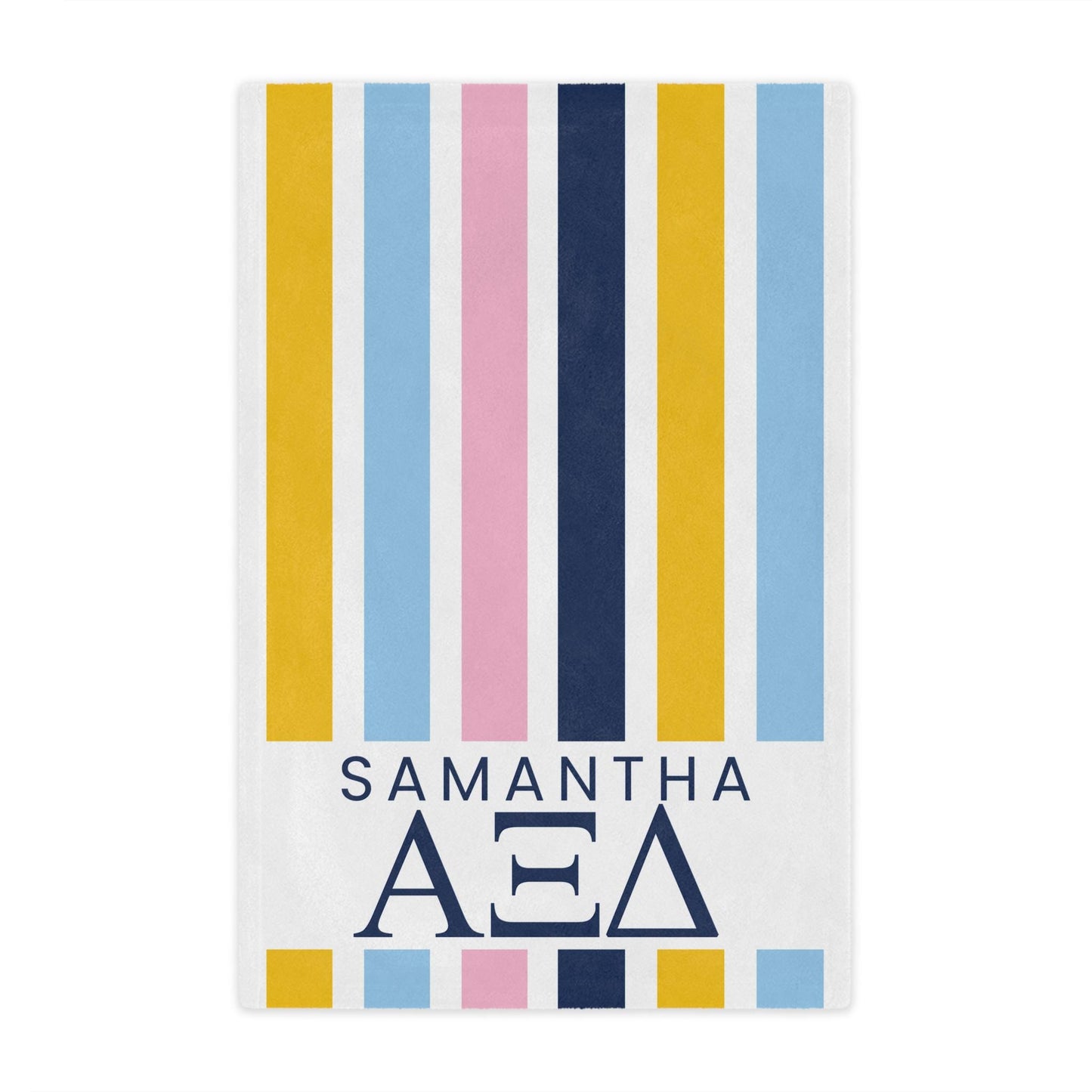Alpha Xi Delta Personalized Stripe Blanket - Ivy Society