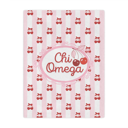 Chi Omega Cherry Blanket - Ivy Society