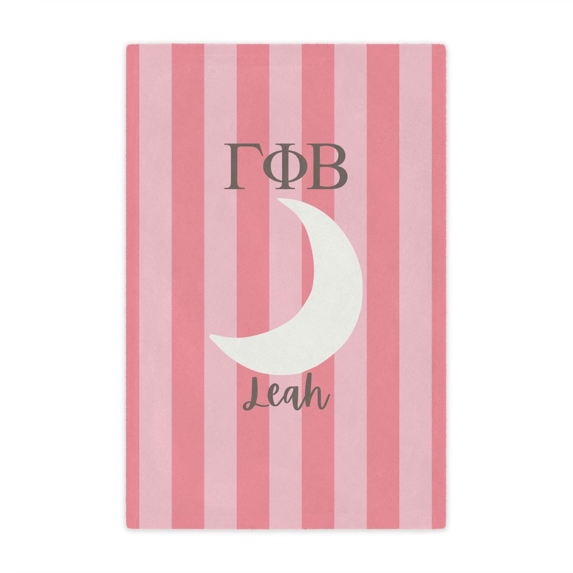 Gamma Phi Beta Personalized Moon Stripe Blanket - Ivy Society