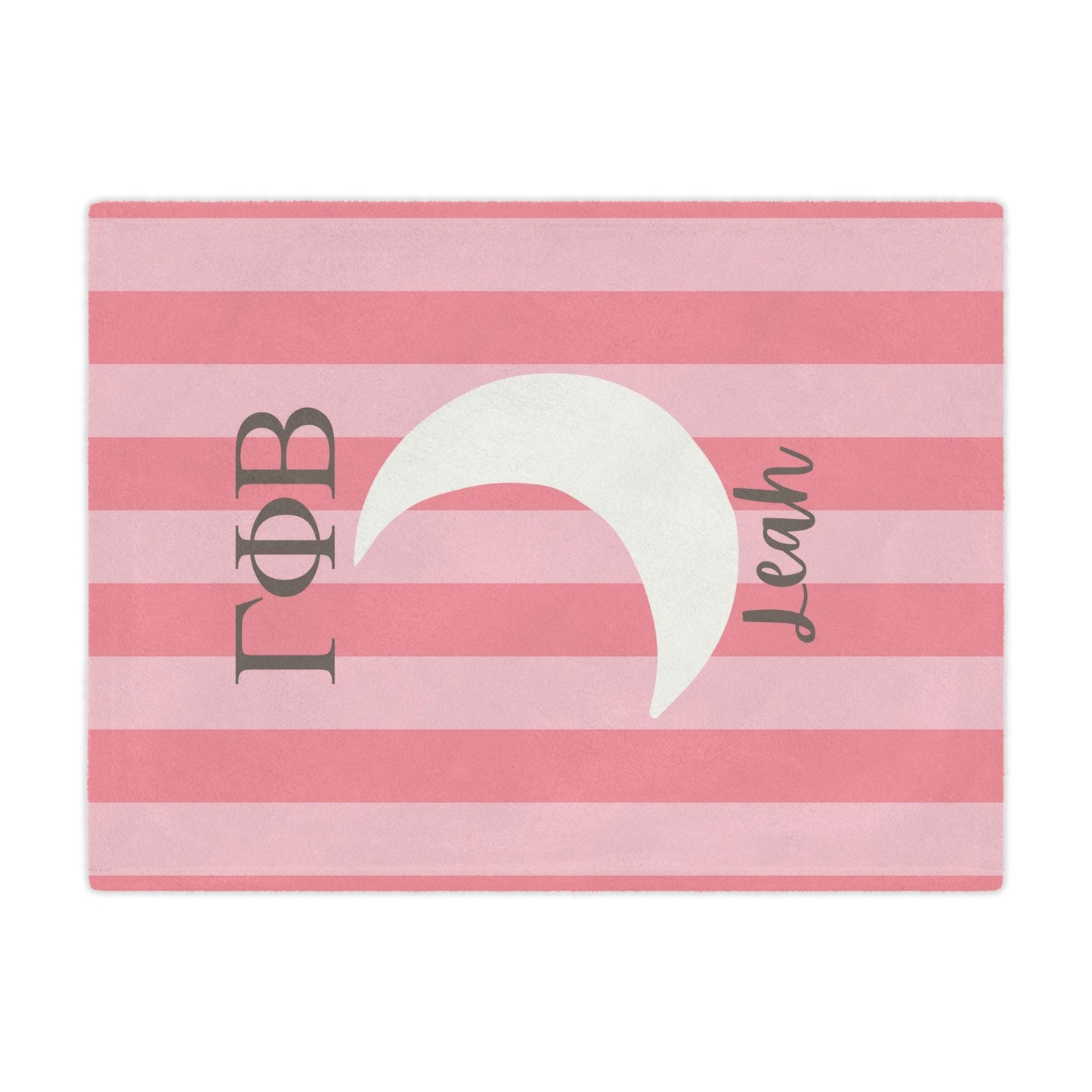 Gamma Phi Beta Personalized Moon Stripe Blanket - Ivy Society