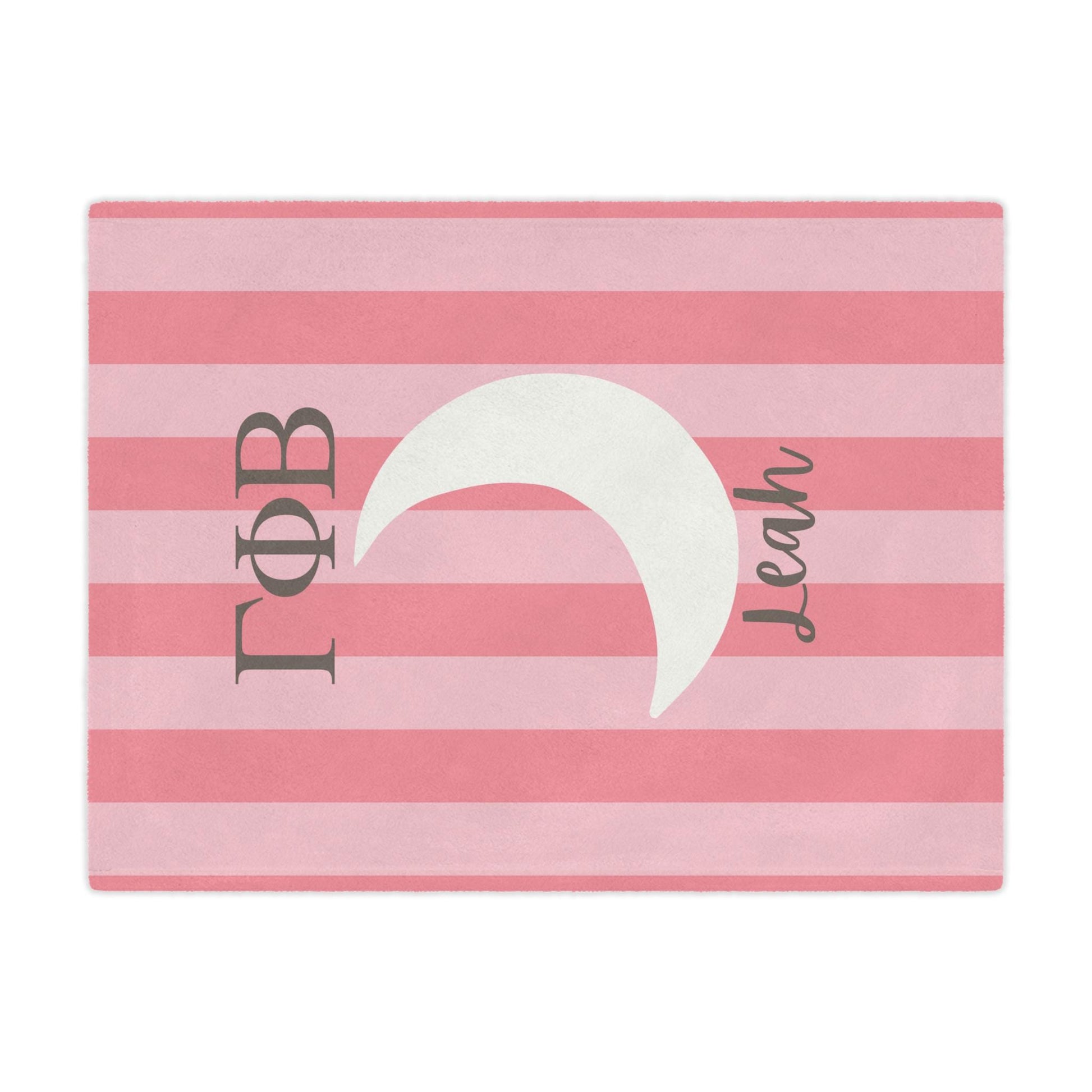 Gamma Phi Beta Personalized Moon Stripe Blanket - Ivy Society