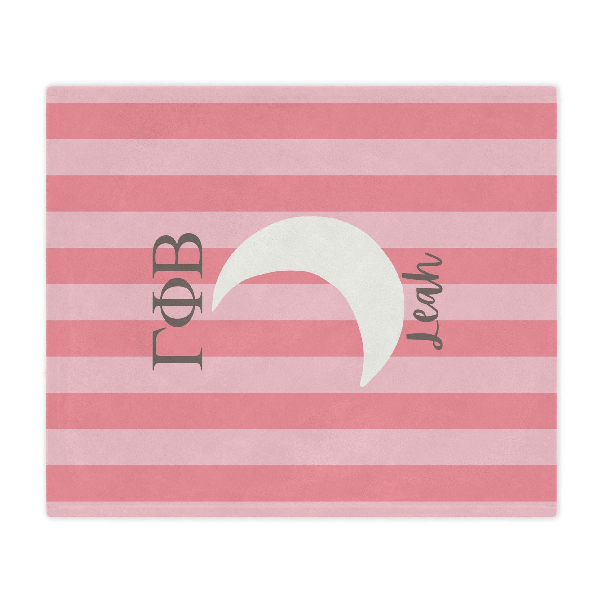 Gamma Phi Beta Personalized Moon Stripe Blanket - Ivy Society
