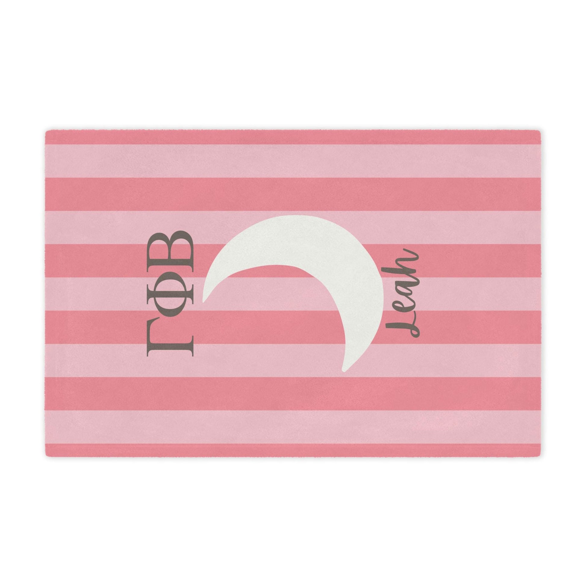 Gamma Phi Beta Personalized Moon Stripe Blanket - Ivy Society