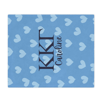 Kappa Kappa Gamma Personalized Heart Blanket - Ivy Society