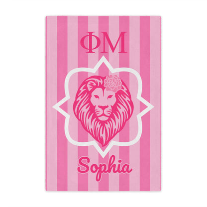 Phi Mu Personalized Quatrefoil Blanket - Ivy Society