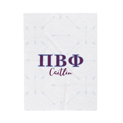 Pi Beta Phi Personalized  Arrow Blanket - Ivy Society