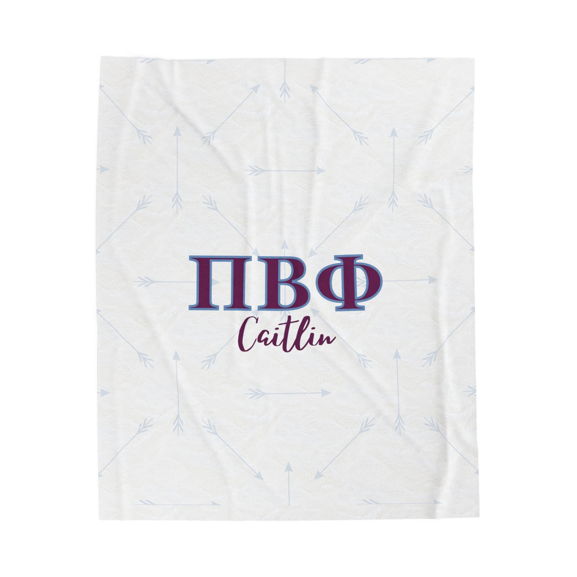 Pi Beta Phi Personalized  Arrow Blanket - Ivy Society