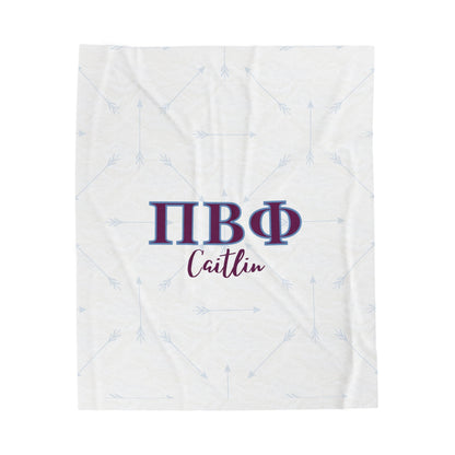 Pi Beta Phi Personalized  Arrow Blanket - Ivy Society