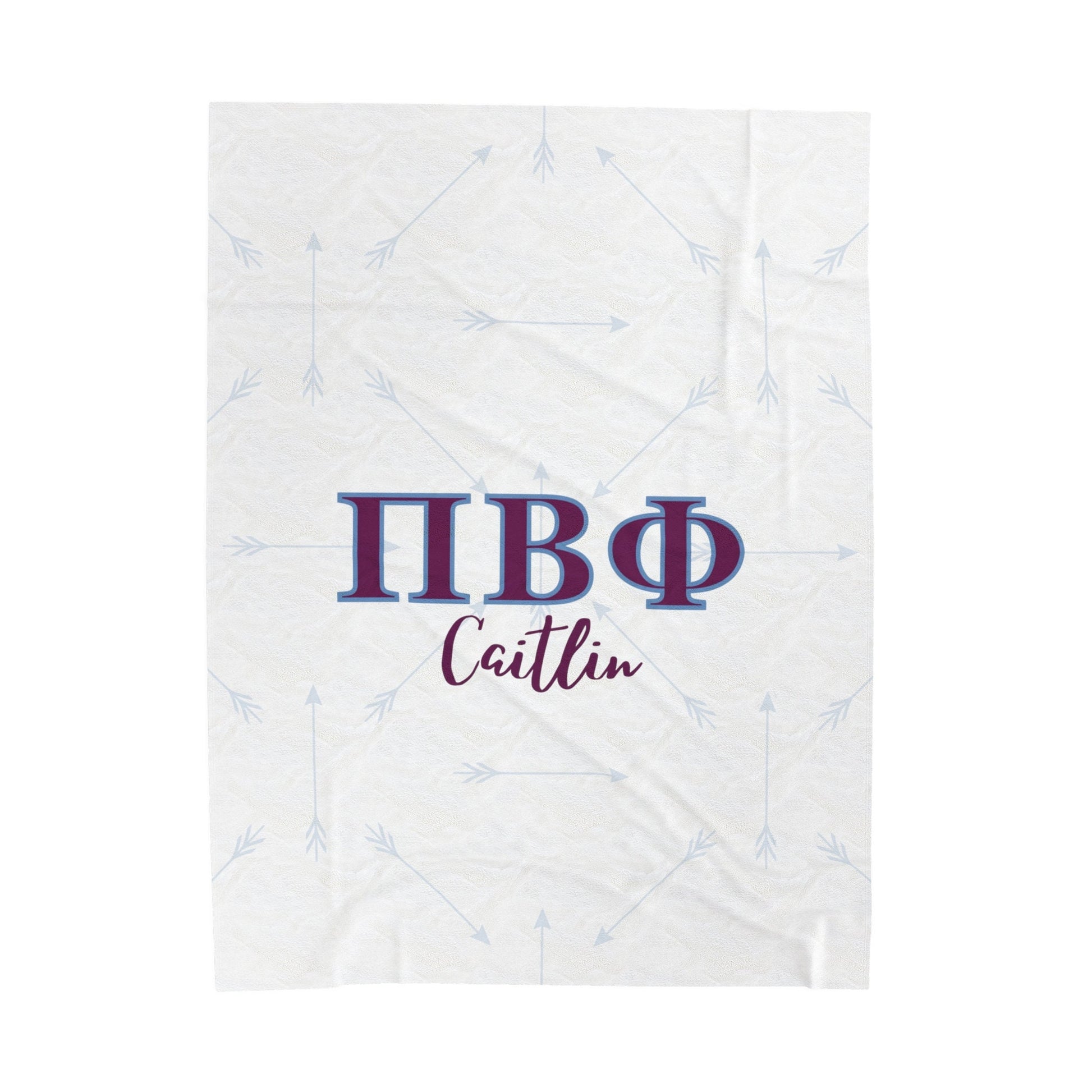 Pi Beta Phi Personalized  Arrow Blanket - Ivy Society