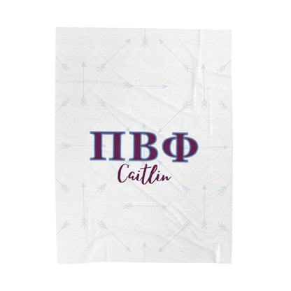 Pi Beta Phi Personalized  Arrow Blanket - Ivy Society