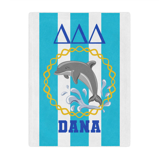 Tri Delta Personalized Dolphin Blanket - Ivy Society