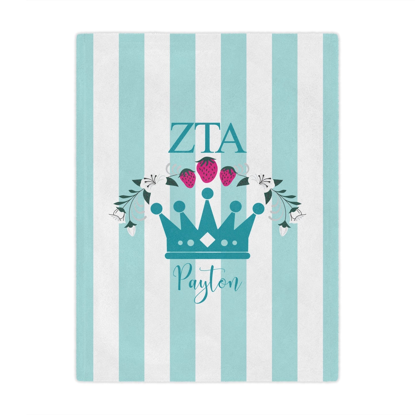Zeta Tau Alpha Personalized Crown Blanket - Ivy Society