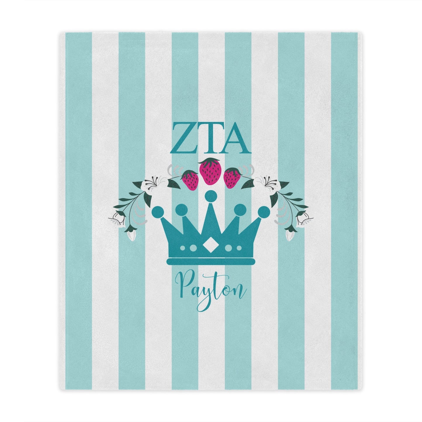 Zeta Tau Alpha Personalized Crown Blanket - Ivy Society