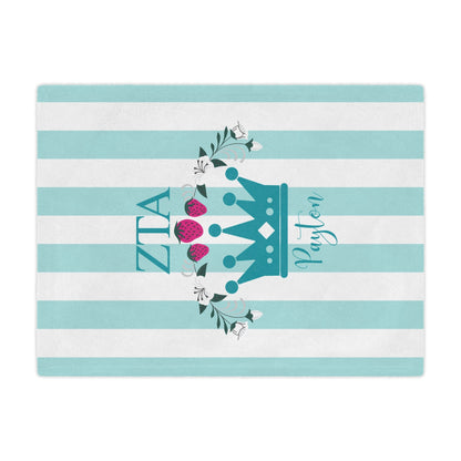 Zeta Tau Alpha Personalized Crown Blanket - Ivy Society