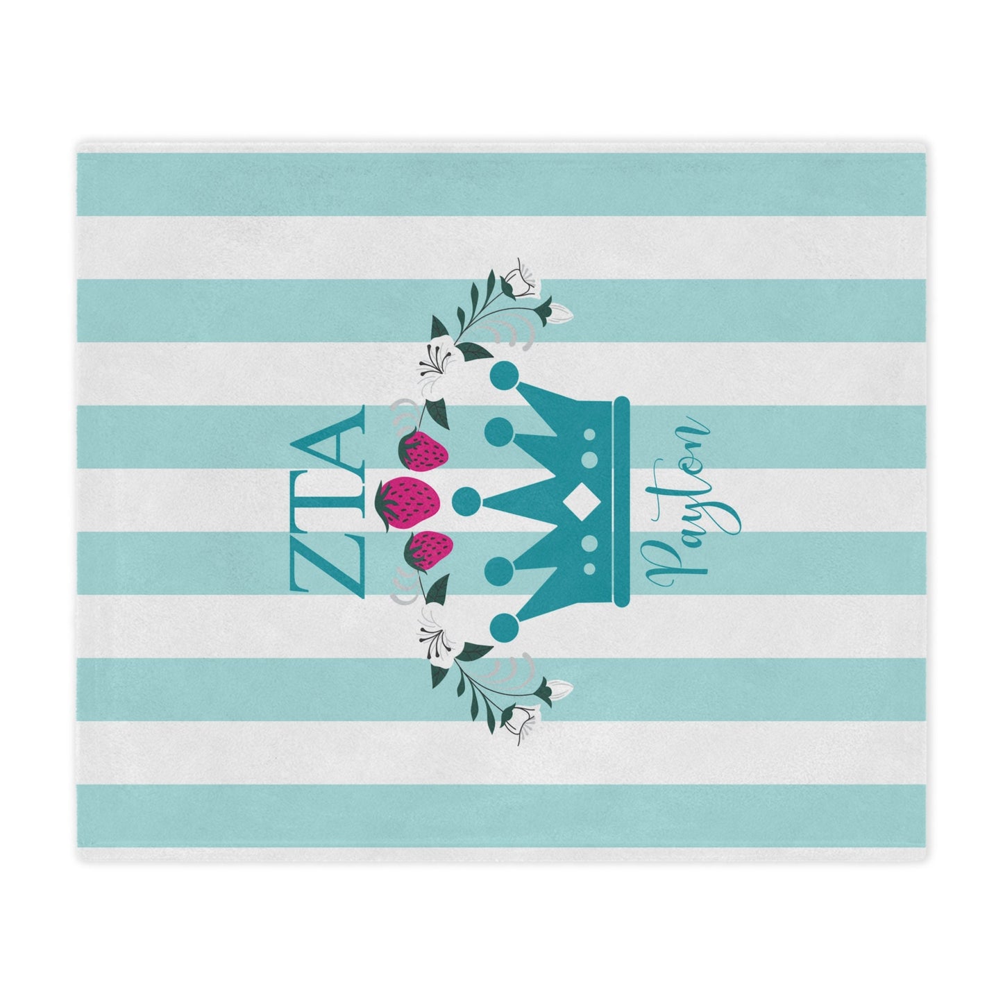 Zeta Tau Alpha Personalized Crown Blanket - Ivy Society