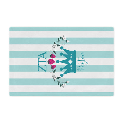 Zeta Tau Alpha Personalized Crown Blanket - Ivy Society