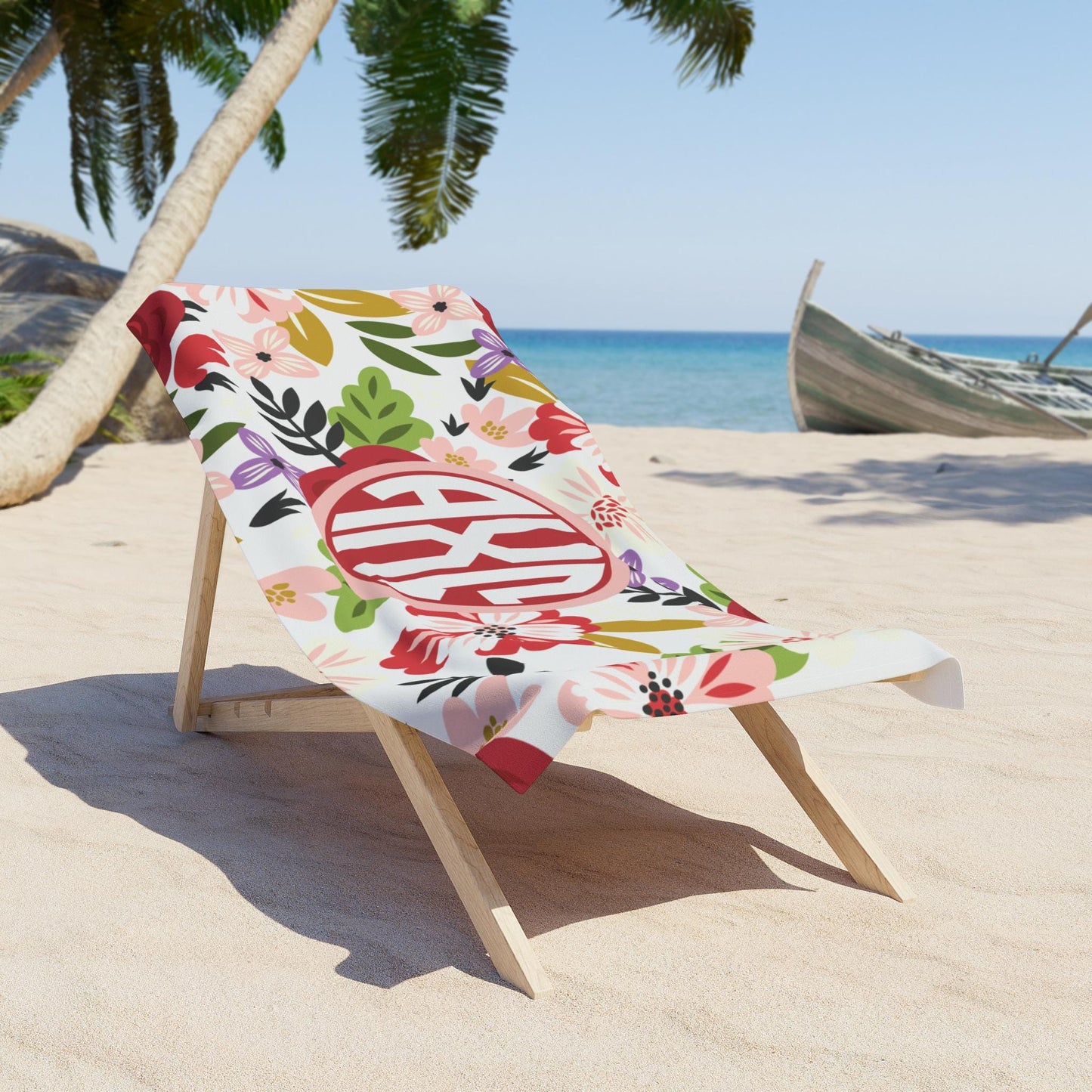 Alpha Chi Omega Floral Beach Towel - Ivy Society