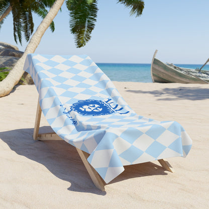 Alpha Delta Pi Personalized Lion Beach Towel - Ivy Society