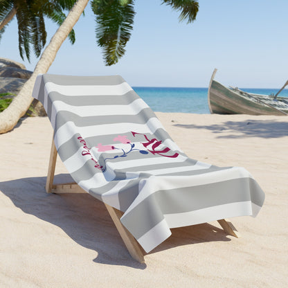 Alpha Phi Personalized Lily Beach Towel - Ivy Society