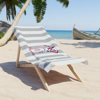 Alpha Phi Personalized Lily Beach Towel - Ivy Society