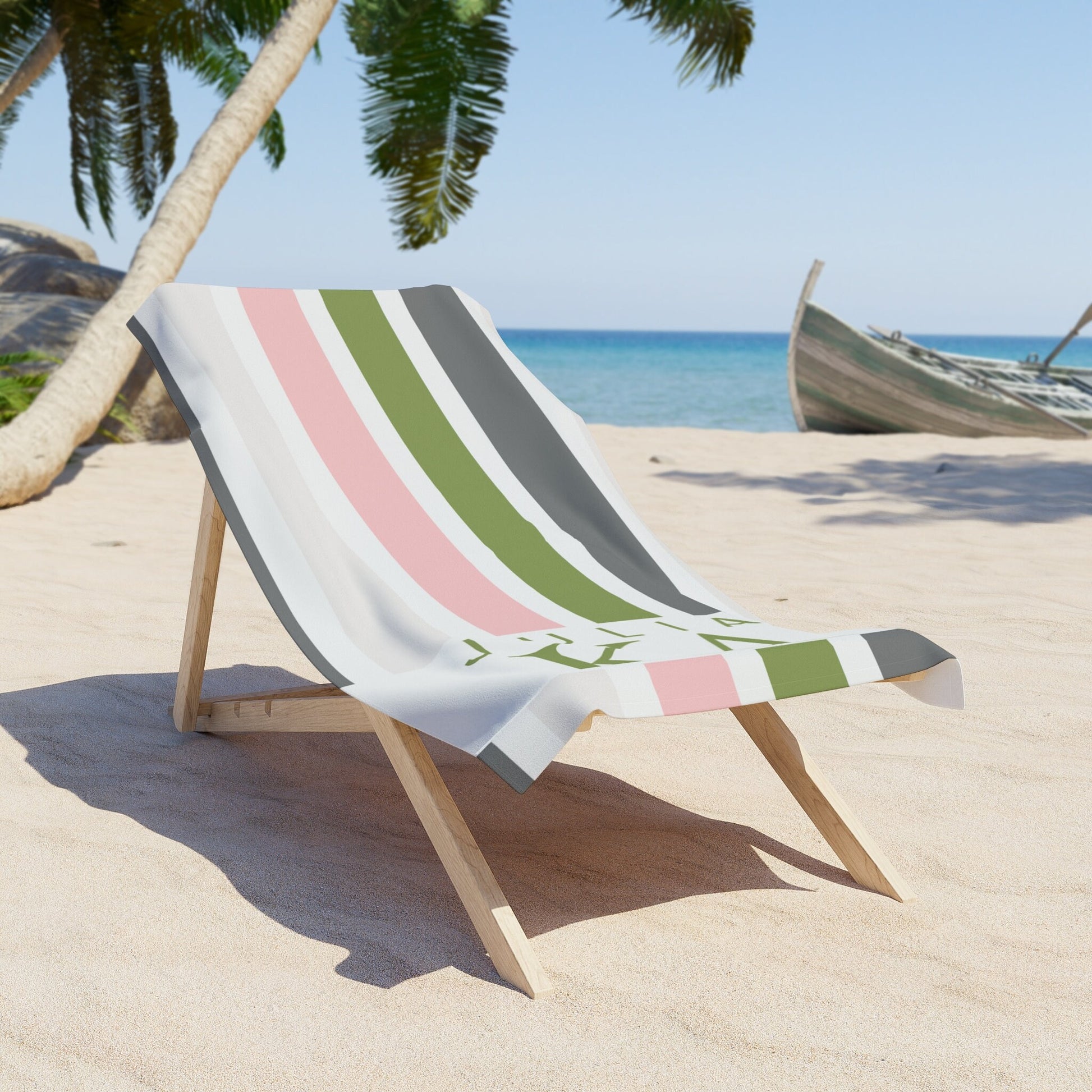 Kappa Delta Personalized Stripe Beach Towel - Ivy Society