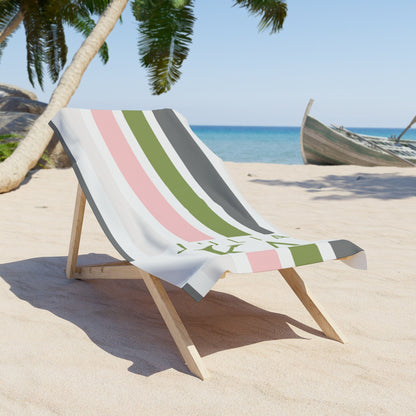 Kappa Delta Personalized Stripe Beach Towel - Ivy Society