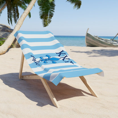 Kappa Kappa Gamma Personalized Striped Beach Towel - Ivy Society