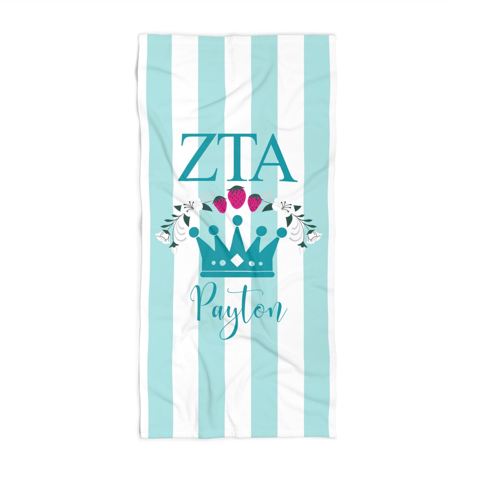 Personalized Zeta Tau Alpha Beach Towel - Ivy Society