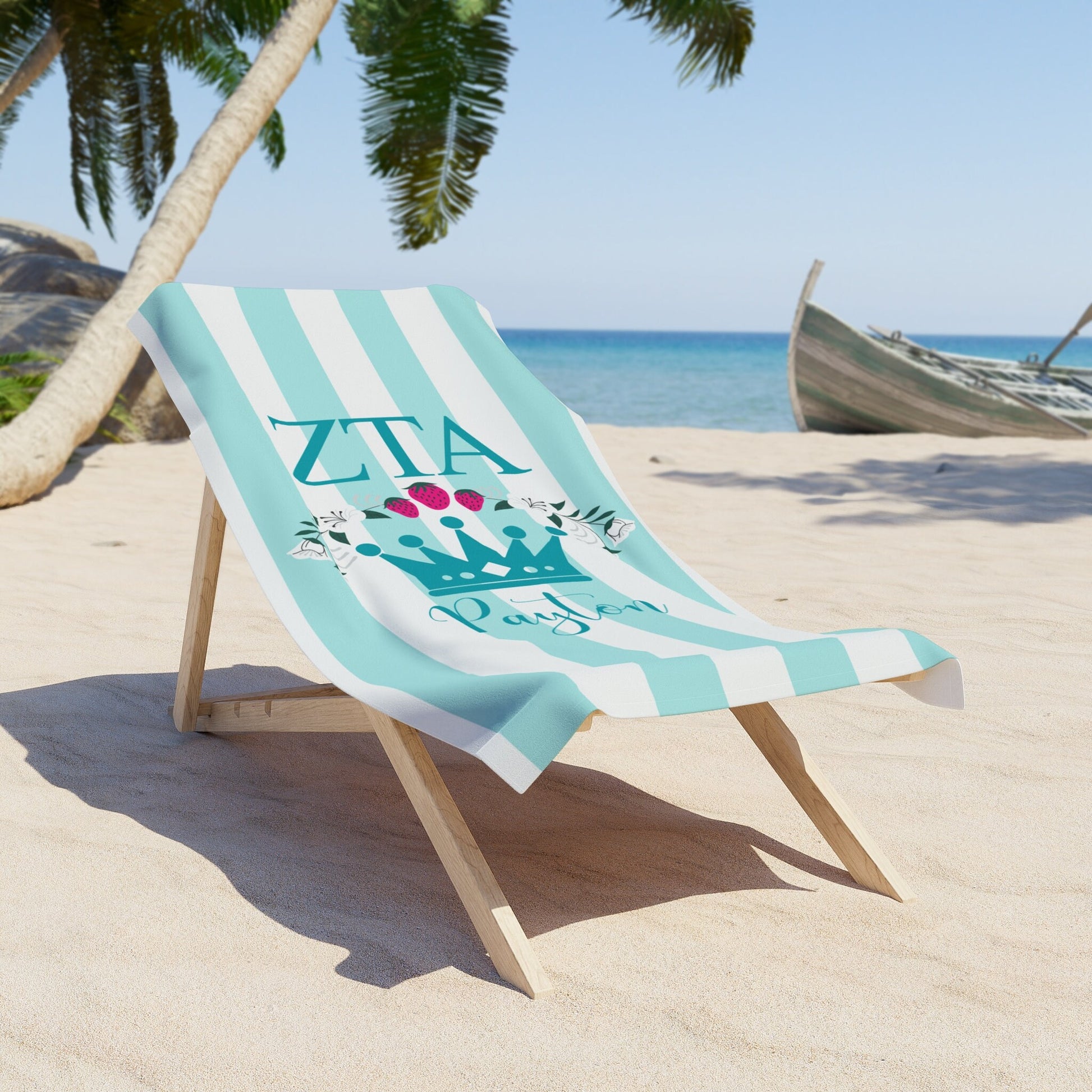 Personalized Zeta Tau Alpha Beach Towel - Ivy Society